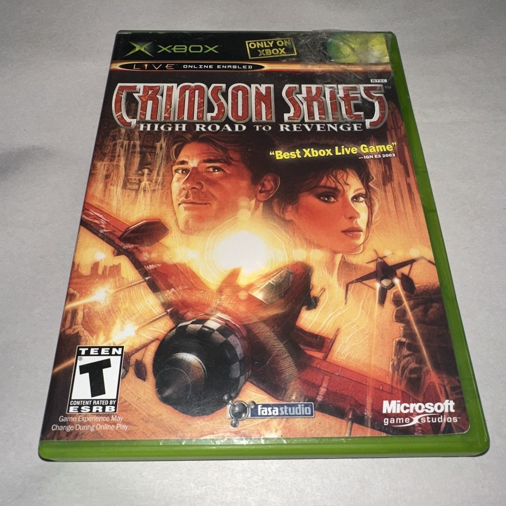 Crimson Skies: High Road to Revenge (Microsoft Xbox, 2003) Complete w/ Manual